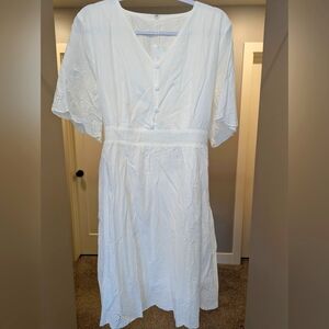 Brand new with tags, white casual dress, size 2XL